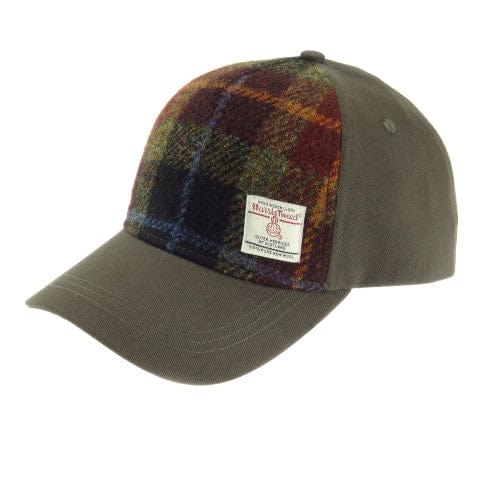 MoodCompanyNL - Baseball Cap Roestbruin (Rust Check) - one size - Harris Tweed - Glen Appin of Scotland - 5060631374487