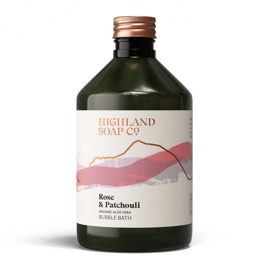 Mood Company - Biologisch Badschuim 500ml - Rose & Patchouli - Highland Soap Company - 
