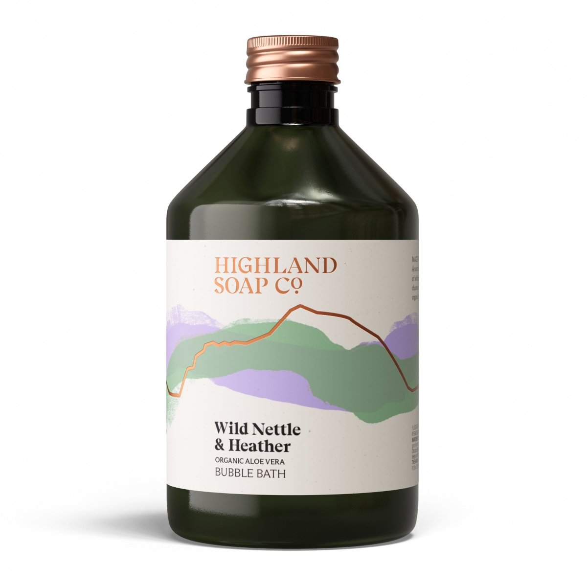 Mood Company - Biologisch Badschuim 500ml - Wild Nettle & Heather - Highland Soap Company - 