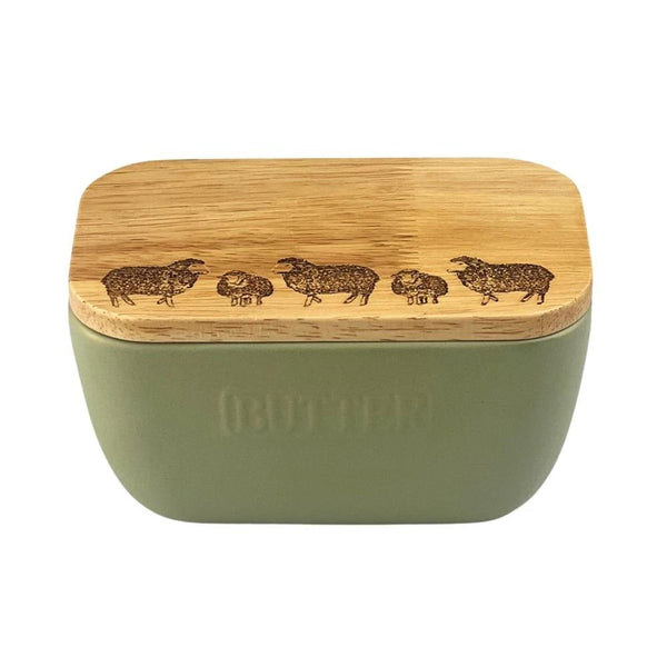 Botervloot zacht Groen met Schapen - Duurzaam - Gegraveerd - Selbrae House Scotland by MoodCompanyNL