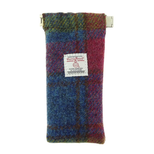 Brillenetui Multi Colour - Harris Tweed - Metalen Clip - Glen Appin of Scotland by MoodCompanyNL