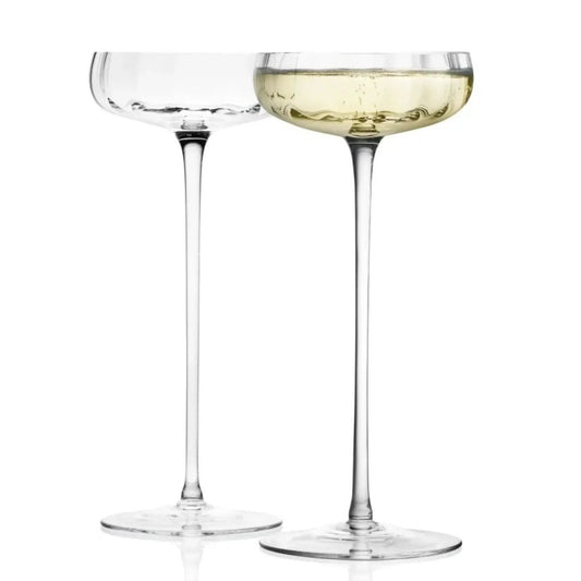 Mood Company - Cocktail & Champagne glas CG100 - Set van 2 - Handgemaakt – Amber Glass - 5903940034089
