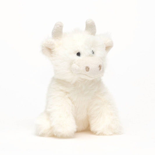 Knuffel Schotse Hooglander Mini Crème - 13 cm - Zacht Pluche - Jomanda