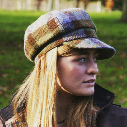 MoodCompanyNL - Dames Cap MacLeod - one size - Harris Tweed - Glen Appin of Scotland - 5060631374746