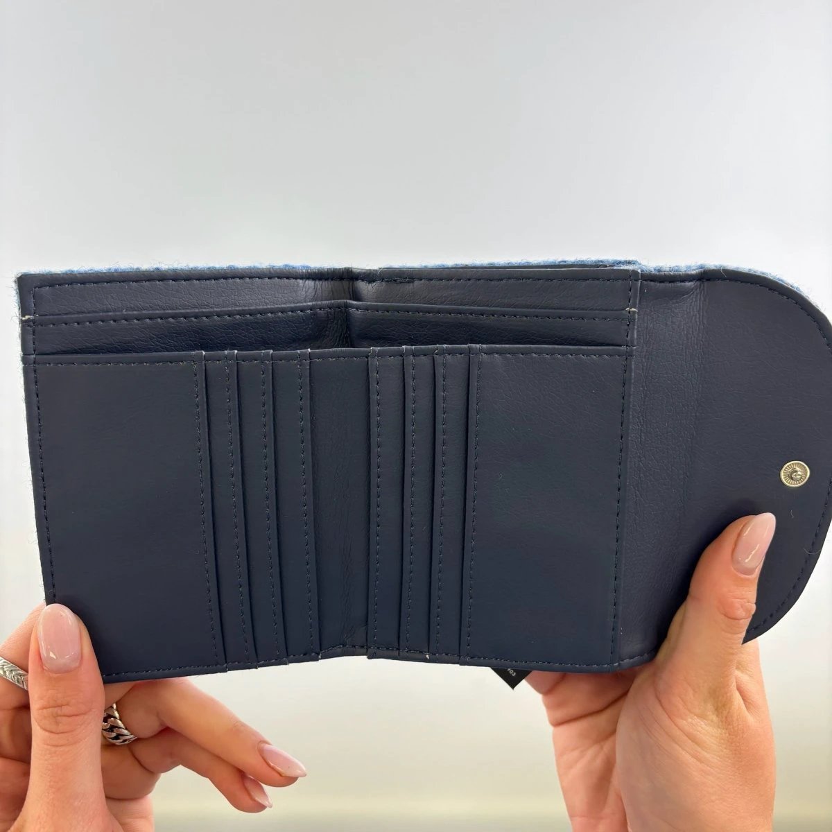 Dames Portemonnee Jura Gedempt Groen & Paars Tartan - Harris Tweed - Glen Appin of Scotland by MoodCompanyNL