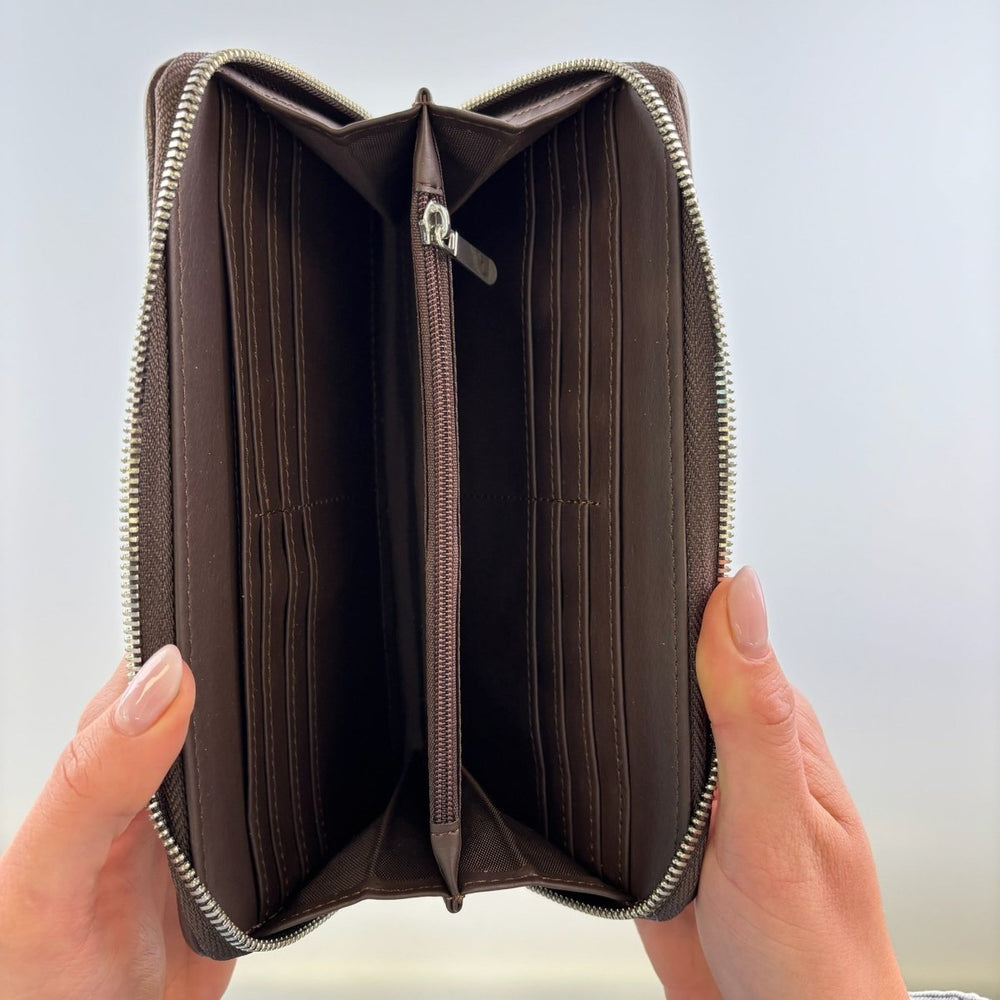 MoodCompanyNL - Dames Portemonnee Staffa Groen en Blauw Tartan - Harris Tweed - muntvak met rits - Glen Appin of Scotland - 5061035012012