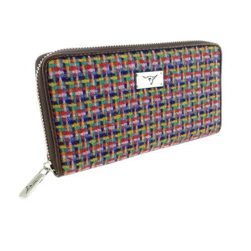 Dames Portemonnee Staffa Jazzy Weave - Harris Tweed - muntvak met rits- Glen Appin of Scotland by MoodCompanyNL
