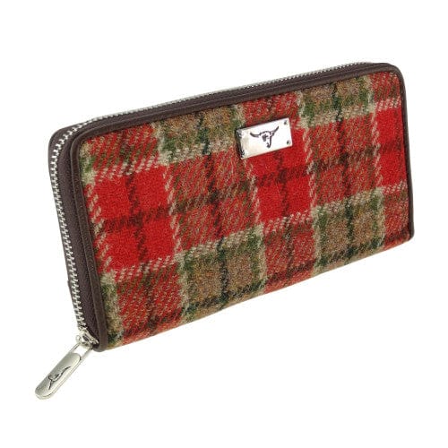 Mood Company - Dames Portemonnee Staffa Rood Groen Tartan - Harris Tweed - muntvak met rits - Glen Appin of Scotland - 5061035010988