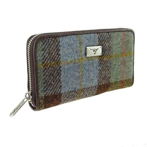 Dames Portemonnee Staffa Tartan MacLeod - Harris Tweed - Muntvak met rits - Glen Appin of Scotland by MoodCompanyNL