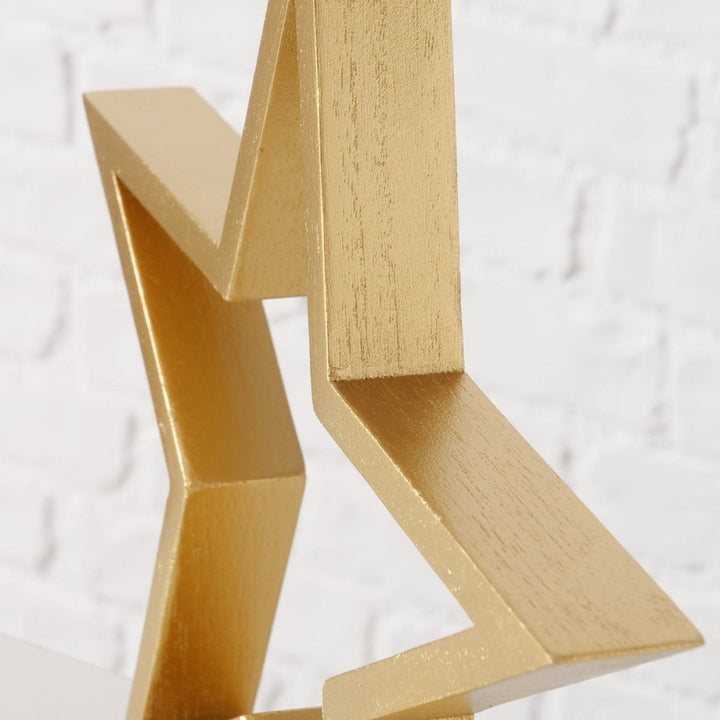 MoodCompanyNL - Decoratieve sterren Borna - goud - set van 2 - Hoogte 16 en 30 cm - 4066076427147