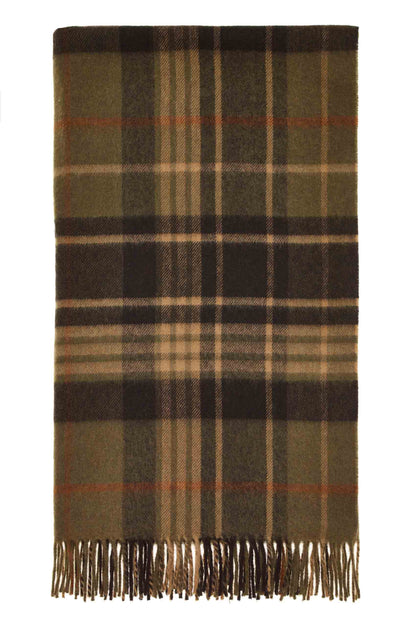 Plaid Estate Olive/Bordeaux - Country Side Collection - Laine d'Agneau Mérinos - 140x185 - Bronte by Moon Scotland