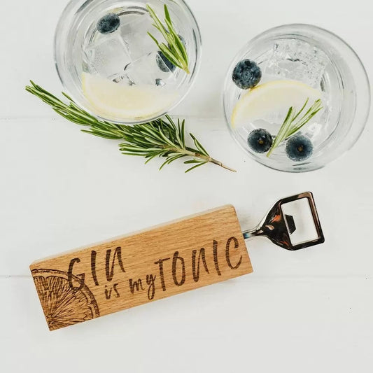 MoodCompanyNL - Flesopener Gin is my Tonic - Gegraveerd - Scottish Made - 5060426289910