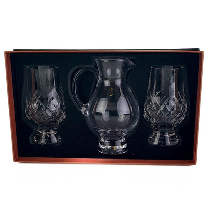 MoodCompanyNL - Geschenkset Waterkaraf en 2 Cut Whiskyglazen - Geschenkverpakking - Loodkristal - Glencairn Crystal Scotland - 8845130006850