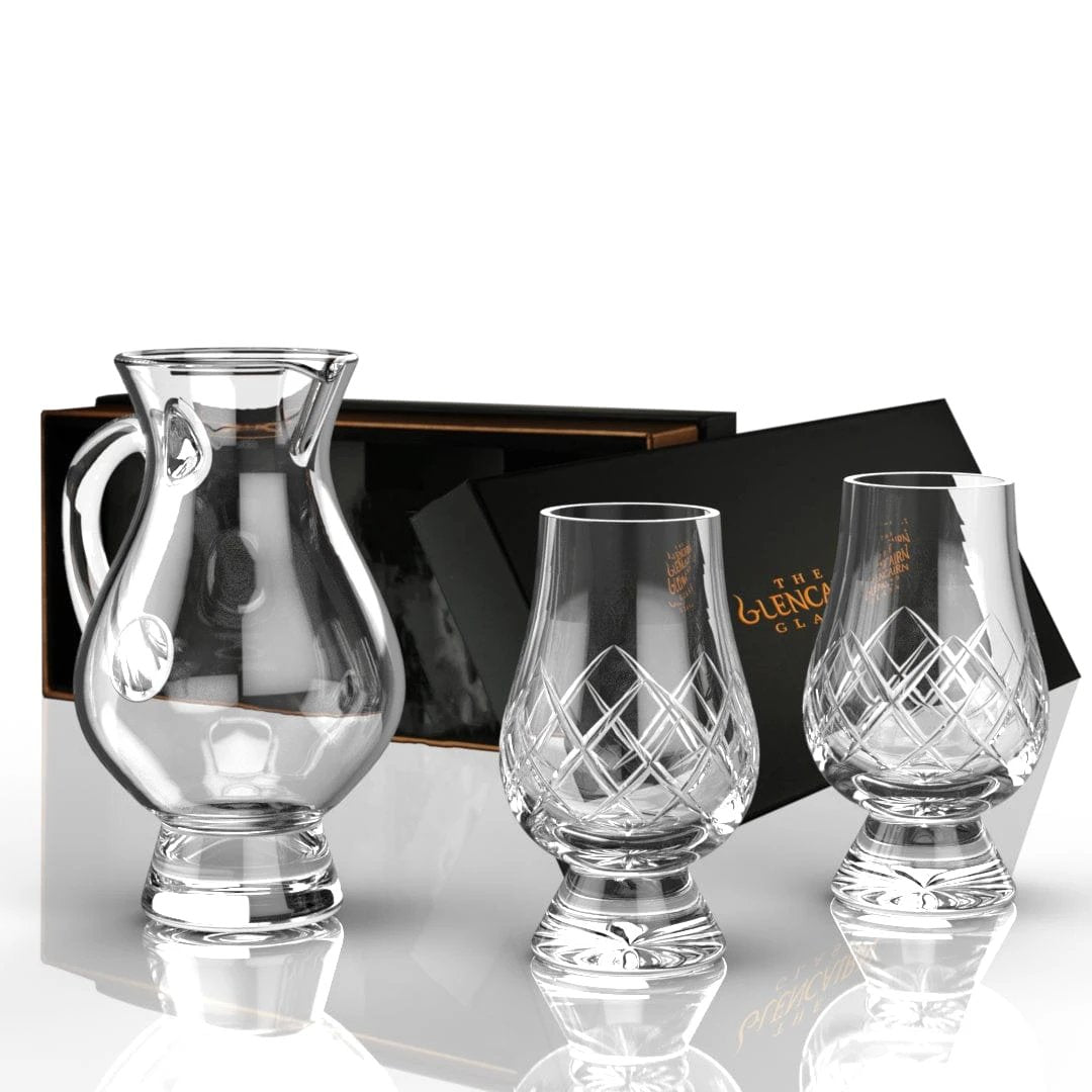 MoodCompanyNL - Geschenkset Waterkaraf en 2 Cut Whiskyglazen - Geschenkverpakking - Loodkristal - Glencairn Crystal Scotland - 8845130006850
