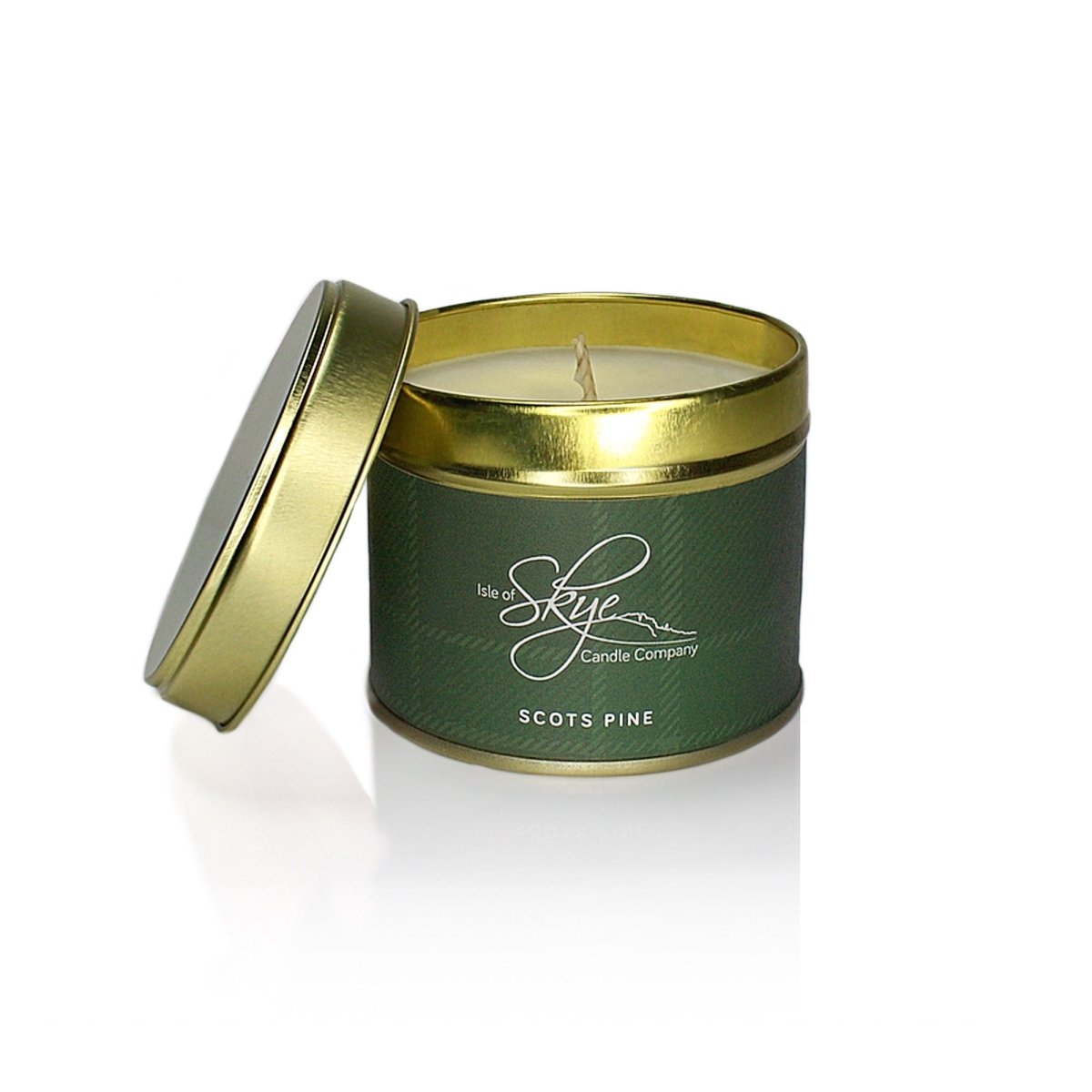 MoodCompanyNL - Geurkaars Dennengeur (Scots Pine) Blikje - 45 uur - Sojawas - Isle of Skye Candle - 5060346381961