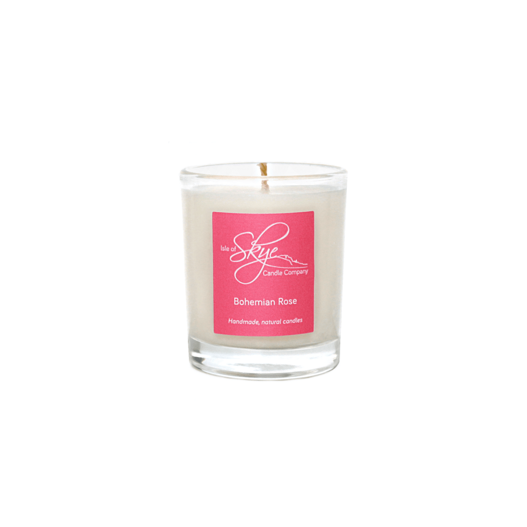 MoodCompanyNL - Geurkaars Roos Mini - 20 uur - Sojawas - Isle of Skye Candle - 6095638458495