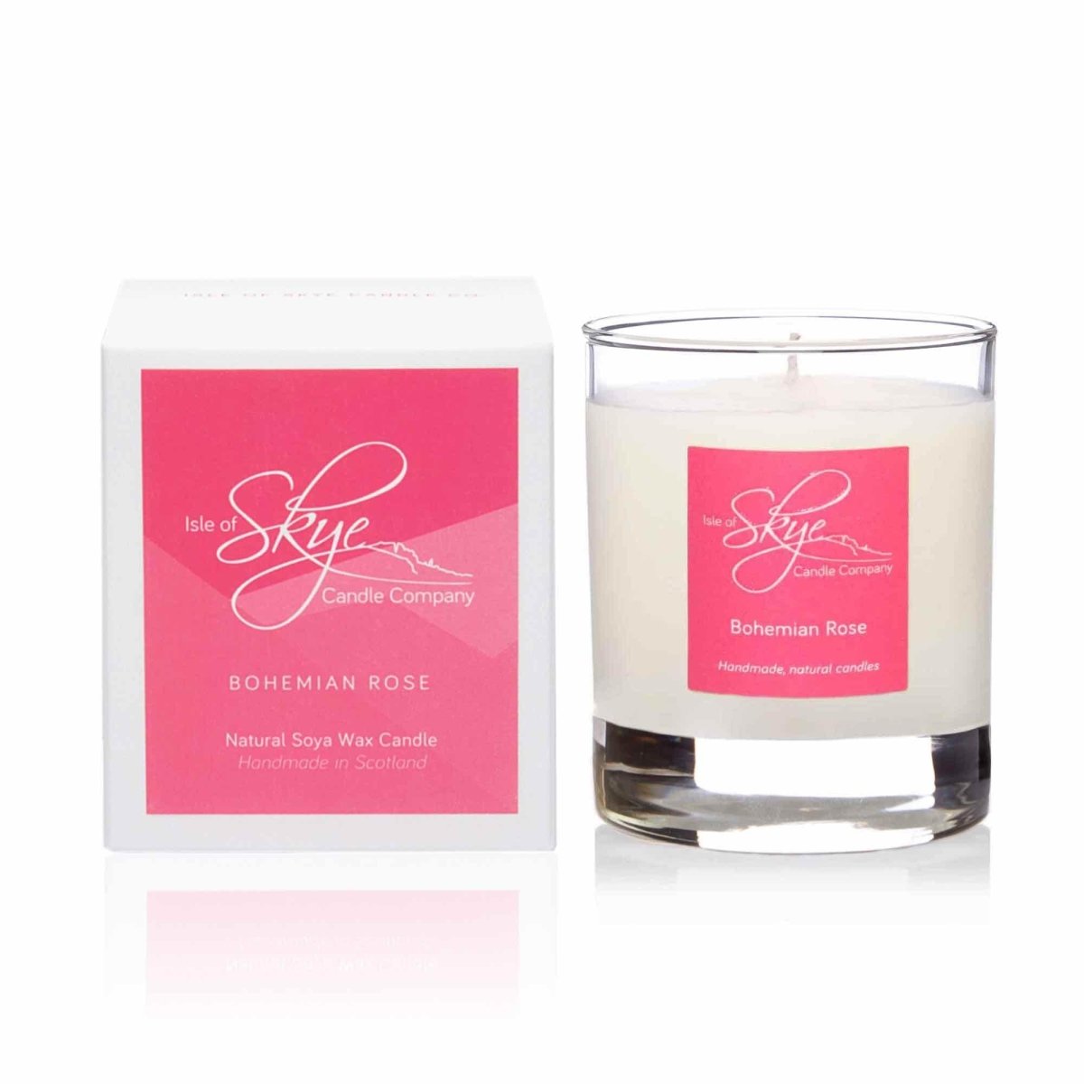 MoodCompanyNL - Geurkaars Roos Small - 30 uur - Sojawas - Isle of Skye Candle - 5060346380520