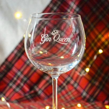 MoodCompanyNL - Gin glas Jura Gegraveerd met GIN Queen - Geschenkverpakking - Glencairn Crystal Scotland - 6091041750775