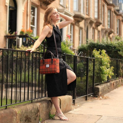 MoodCompanyNL - Handtas Brora Oranje - Ritssluiting - Draagband - Harris Tweed - Glen Appin of Scotland - 5060631376474