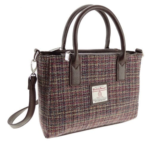 MoodCompanyNL - Handtas Brora Paars - Ritssluiting - Draagband - Harris Tweed - Glen Appin of Scotland - 5060631372056