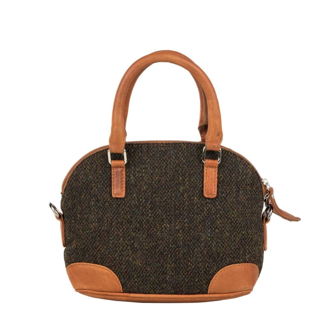 MoodCompanyNL - Handtas Bruine Tweed & Leer | Tijdloos & Praktisch | Das Impex - 5060964224206