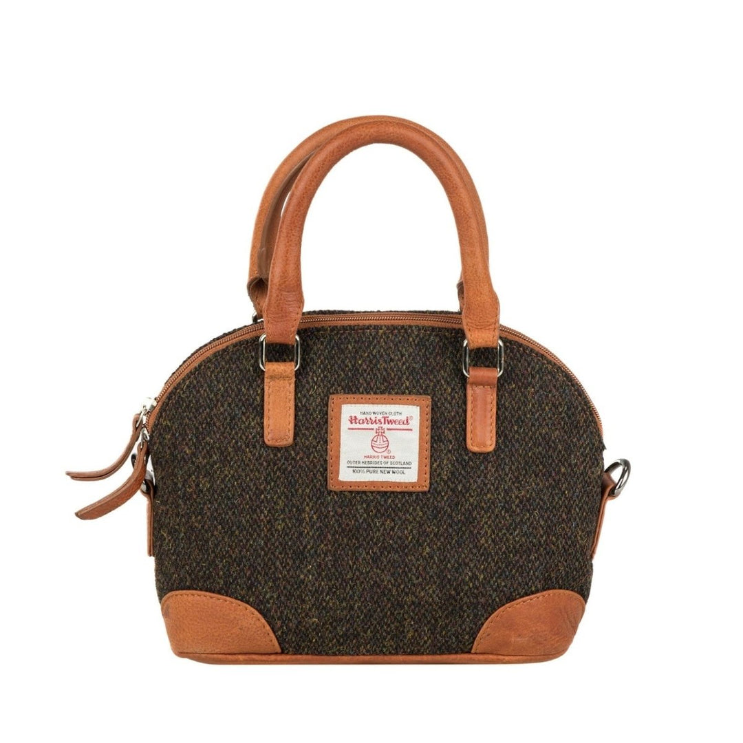 MoodCompanyNL - Handtas Bruine Tweed & Leer | Tijdloos & Praktisch | Das Impex - 5060964224206