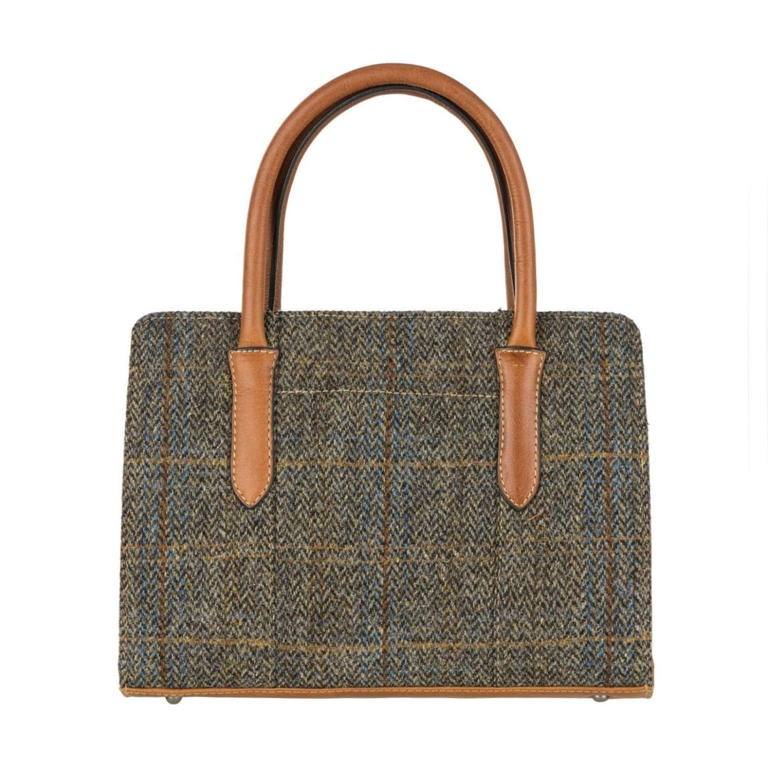 MoodCompanyNL - Handtas Donker Tweed & Leer | Verstelbare Schouderband | Das Impex - 5056703013231