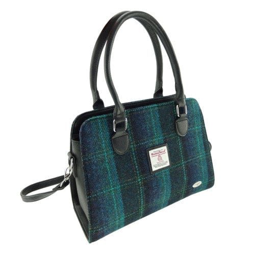 MoodCompanyNL - Handtas Findhorn Blauw met Turquoise - Stevig - Draagband - Harris Tweed - Glen Appin of Scotland - 5060959020387
