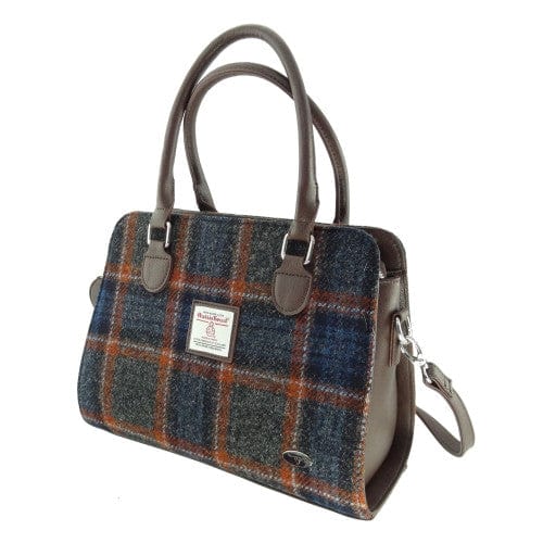 Mood Company - Handtas Findhorn Grijs en Roestbruin (Grey and Rust) - Stevig - Draagband - Harris Tweed - Glen Appin of Scotland - 5060959021254