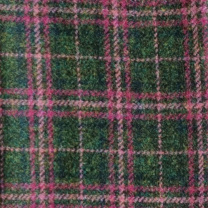 Mood Company - Handtas Findhorn Groen en Roze (Plum) - Stevig - Draagband - Harris Tweed - Glen Appin of Scotland - 5060631376313