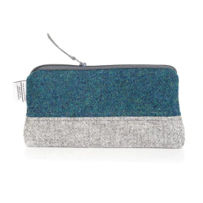 MoodCompanyNL - Harris Tweed Make - up tas Blauwgroen gemeleerd - 6095633899804
