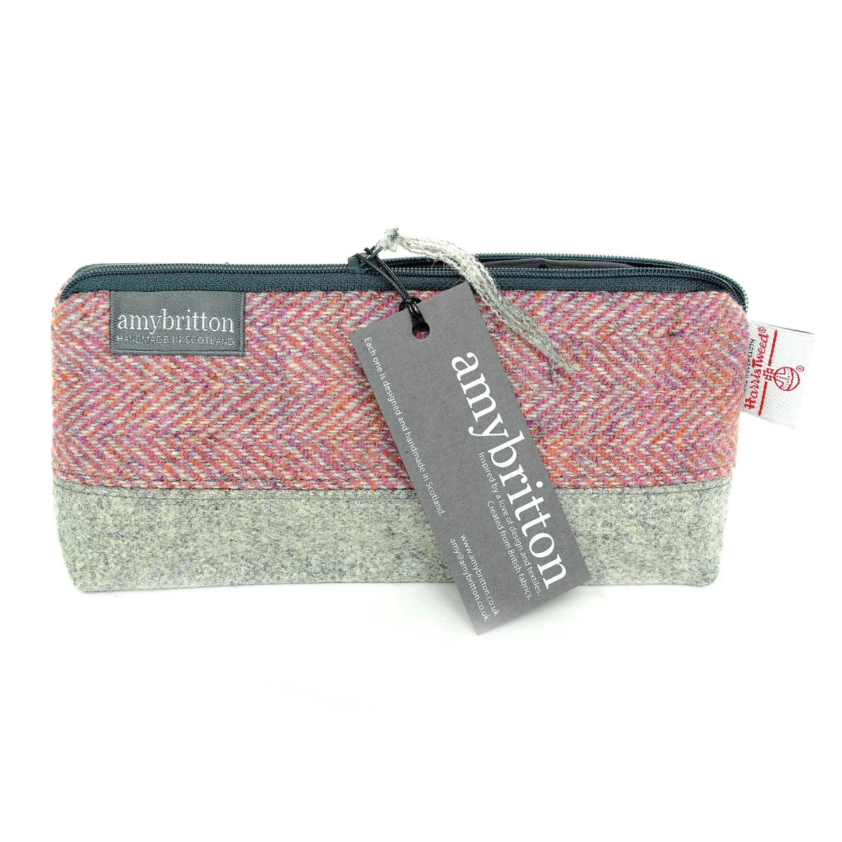 MoodCompanyNL - Harris Tweed Make - up tas Roze - 6095635640602