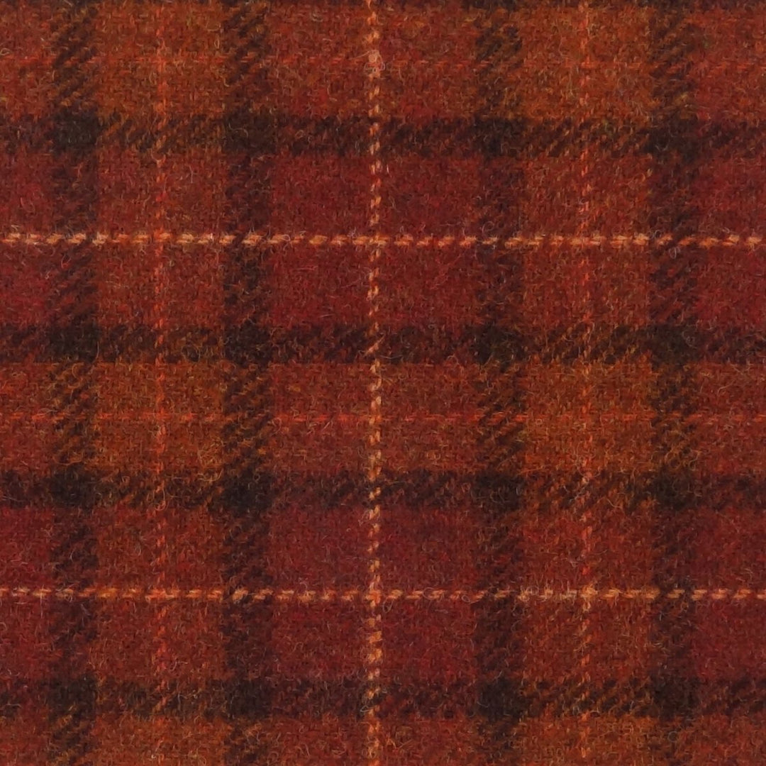 Mood Company - Heupfles Tartan Bruin met Oranje Ruit - Harris Tweed - Glen Appin of Scotland - 5061035011374