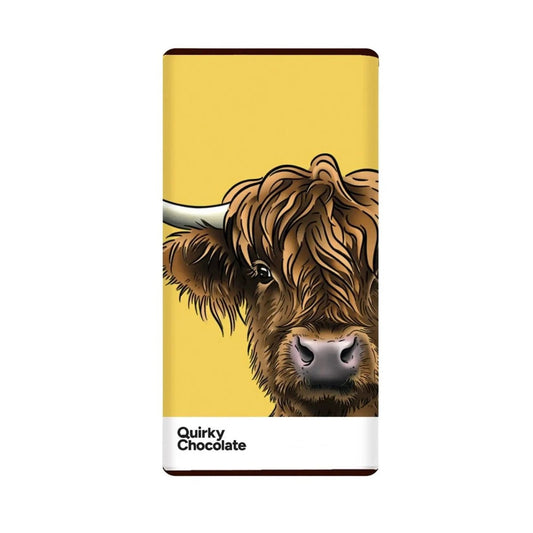 Mood Company - Highland Cow Chocolade Salted Caramel – Melkchocolade met Gezouten Karamel – Quirky Chocolate - 5060250702876