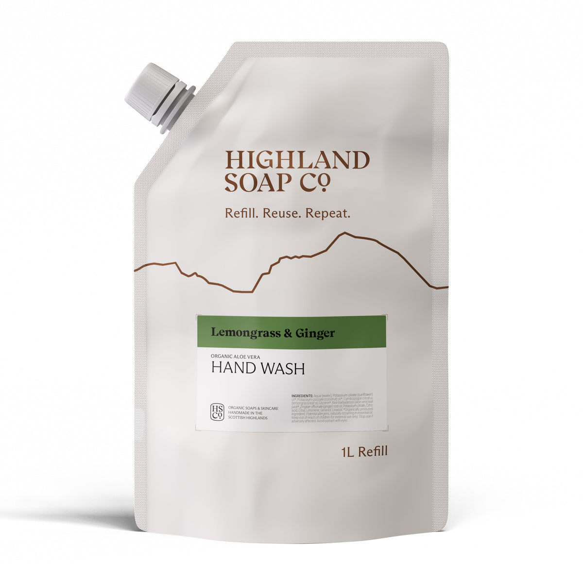 Lemongrass & Ginger navulverpakking handzeep 1L - nieuwe verpakking