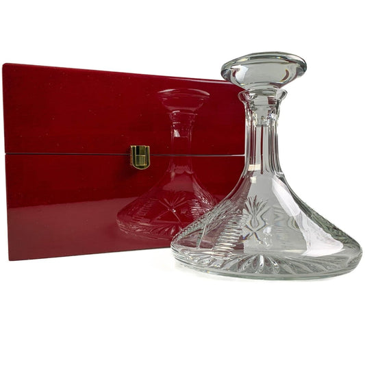 MoodCompanyNL - Karaf Bothwell - 1250 ml - Loodkristal - Scheepskaraf in luxe houten doos - Glencairn Crystal Scotland - 5060025550459