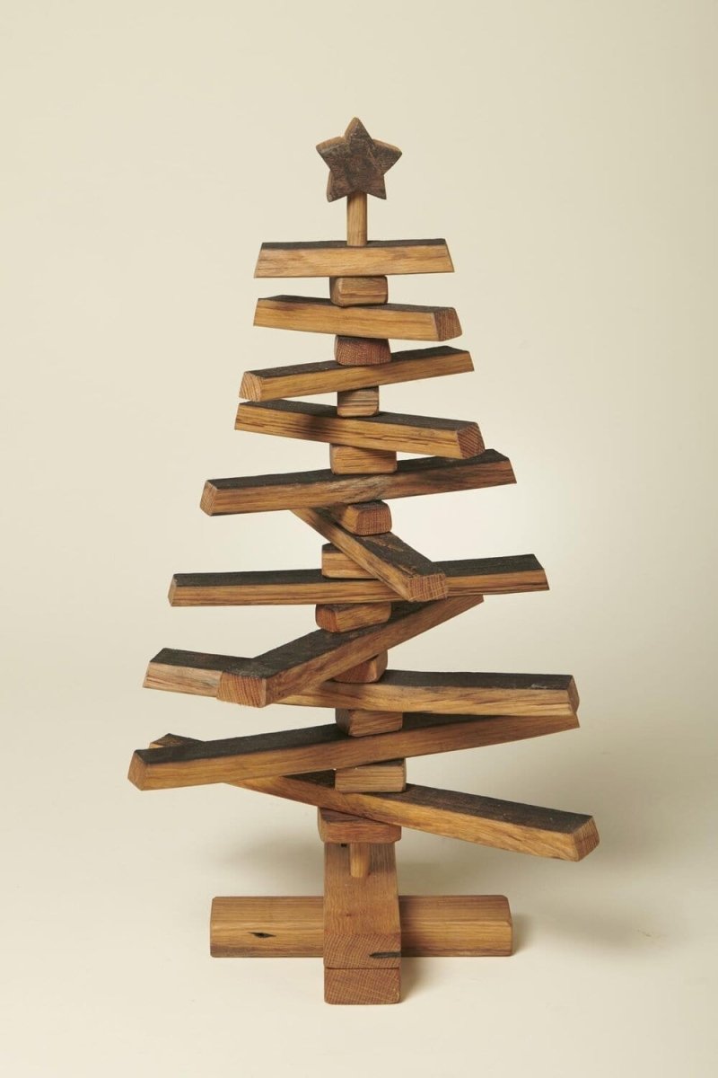 MoodCompanyNL - Kerstboom medium van oude whiskyvaten - 60 x 30 cm - Handgemaakt - Darach Scotland - 6091023031090