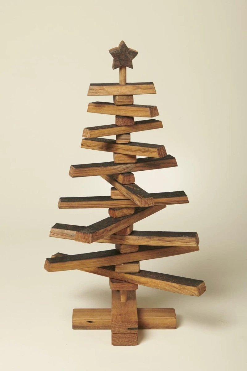 Kerstboom medium van oude whiskyvaten - 60 x 30 cm - Handgemaakt - Darach Scotland by MoodCompanyNL