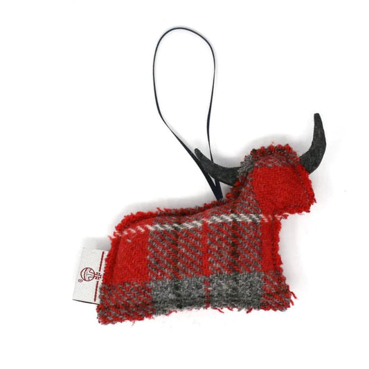 Kerstboomhanger tartan - hooglander - rood - Studio Sunart by MoodCompanyNL