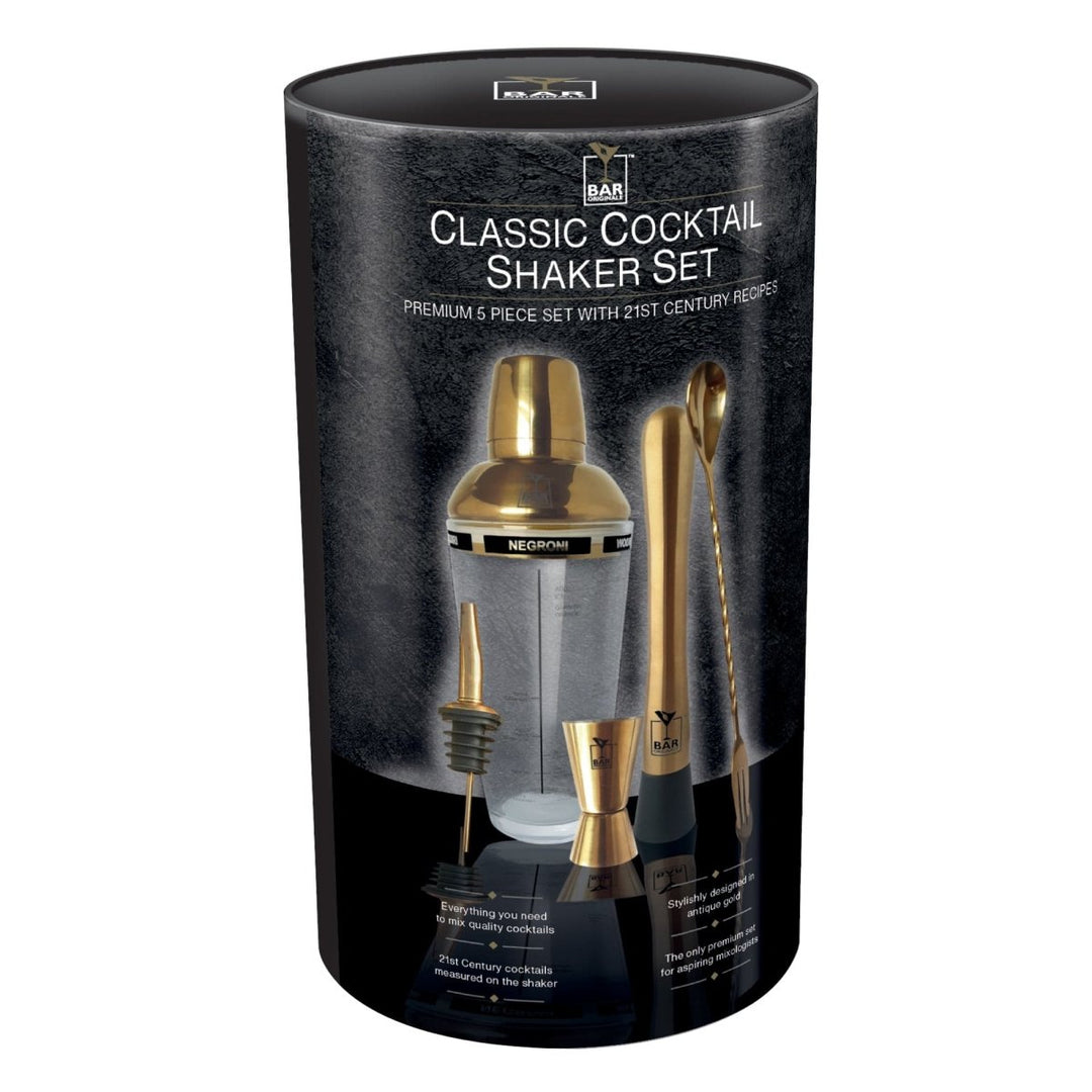 MoodCompanyNL - Klassieke Cocktail Shaker Set - Glas - Bar Originale - 5013313005797