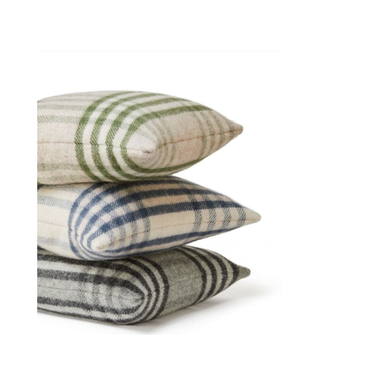 MoodCompanyNL - Kussen Grote Ruit Blauw (Hex Check Blue) - Nieuw Wol - 50x50 - Tweedmill UK - 5060958300958