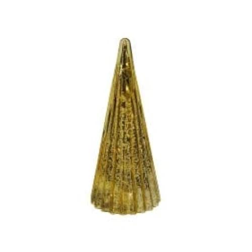 LED kerstboom goud - glas - met lampjes- 33 cm hoog - Werner Voss by Mood4Christmas