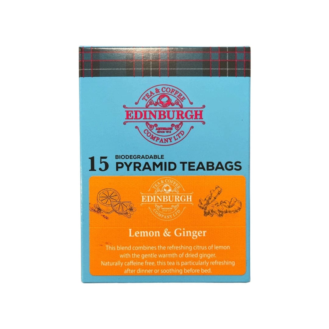 MoodCompanyNL - Lemongrass & Ginger – Verfrissende Kruidenthee in Piramidezakjes – Edinburgh Tea and Coffee - 5024307025288