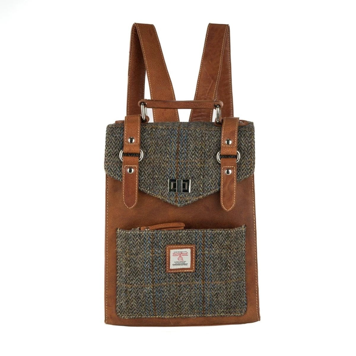 Medium Rugzak Tweed & Leer | Draaisluiting & Stijl | Das Impex by MoodCompanyNL