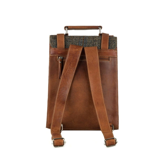 MoodCompanyNL - Medium Rugzak Tweed & Leer | Draaisluiting & Stijl | Das Impex - 5056703016041