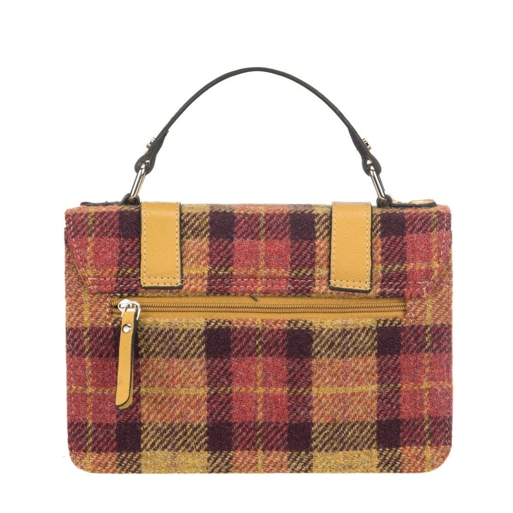 MoodCompanyNL - Medium Satchel Geel Tartan & Geel Leer | Das Impex - 5058703022707