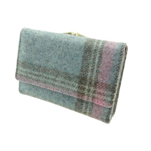 Mood_Company Abraham Moon Tweed Rosehall Portemonnee Belby Blauw Roze (Aqua Pink)