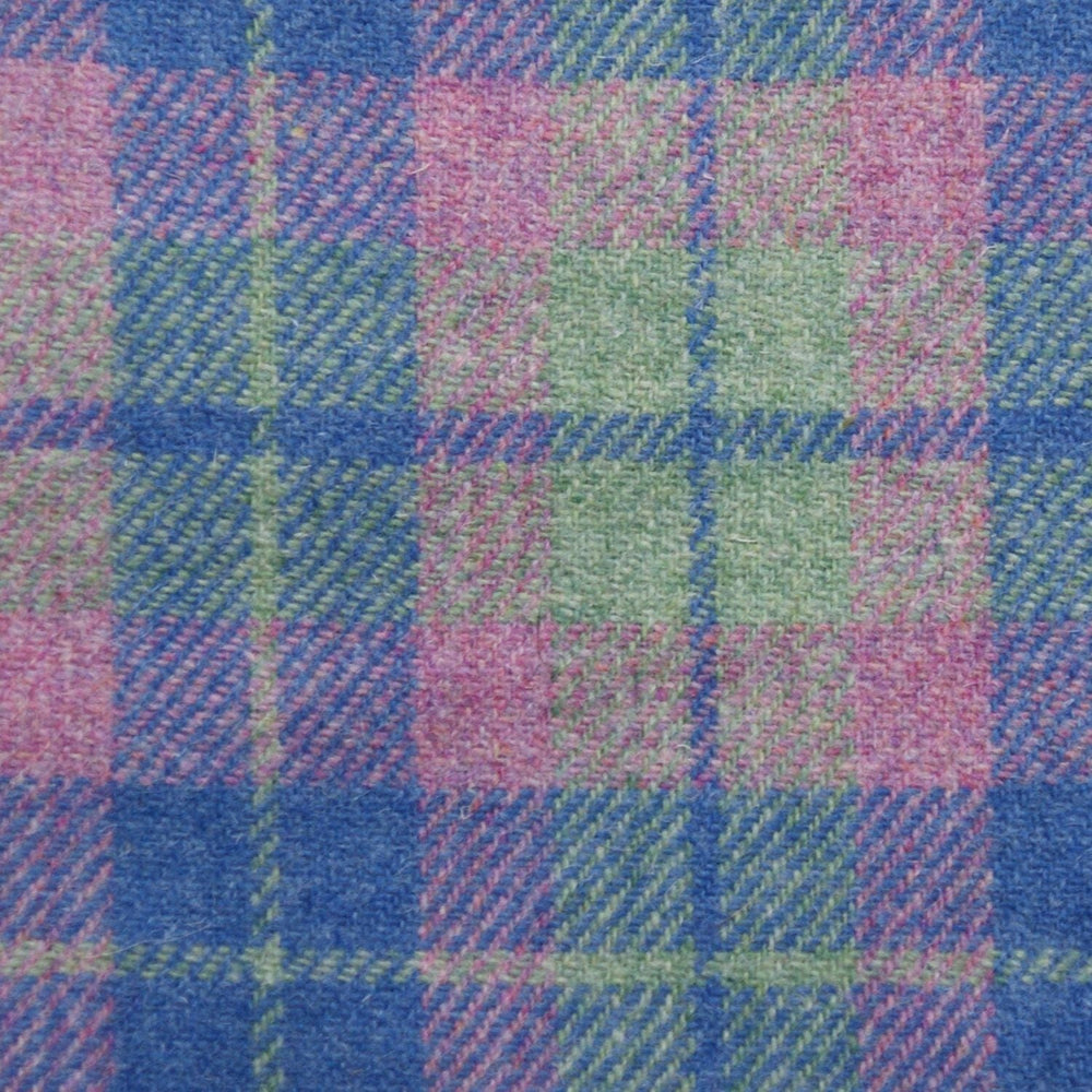 Mood_Company Brillenetui Zacht Blauw met Roze - Harris Tweed - Metalen Clip - Glen Appin of Scotland Sjaals