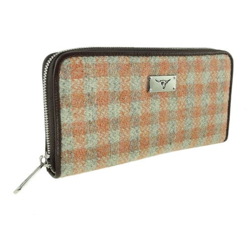 Mood_Company Harris Tweed Portemonnee Staffa Gingham Oranje