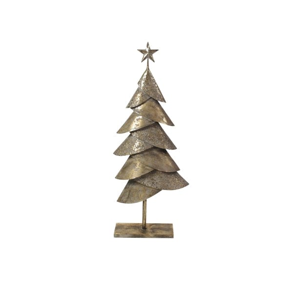 Mood_Company Kerstboom goud/grijs geborsteld - 37x12x89 cm